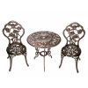 Oakland Living Rose Bistro Set 3 Bronze Bistro Patio Set