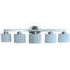 allen + roth Merington 37.5-in 5-Light Brushed Nickel Transitional Vanity Light