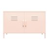 Shadwick 2 Door Wide Metal Locker Accent Storage Cabinet, Pink