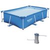 Bestway 102-in L x 67-in W Blue Rectangle Kiddie Pool