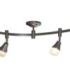 allen + roth 99.6-in 6-Light Brushed Nickel dimmable Integrated Modern/Contemporary Flexible Track Lighting Kit with Round Steel/Brushed Pivoting Heads