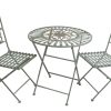 Alpine Corporation 3-Piece White Bistro Patio Set