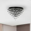 allen + roth Roselyn 1-Light 12-in Bronze LED Flush Mount Light