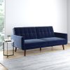 Better Homes & Gardens Nola Modern Futon, Blue Velvet