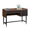 Sauder Harvey Mid Century Park Desk, Grand Walnut Finish