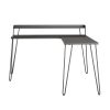 Ameriwood Home Griffin L Desk with Riser, Espresso