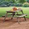 Mainstays Martis Bay Wood Outdoor Picnic Table, Gray