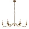 allen + roth Providence 6-Light Soft Gold Traditional Tiered Pendant Light
