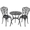 Nuu Garden 3-Piece Black Bistro Patio Set