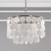 allen + roth Lemmond 3-Light Gold Transitional Tiered Convertible Pendant/semi-flush