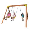 Sportspower Brooklyn Wooden Swing Set with 3 Swings