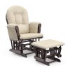 Storkcraft Hoop Nursery Glider and Ottoman, Espresso with Beige