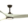 Fanimation Studio Collection Yardley 64-in Aged Bronze Color-changing LED Indoor/Outdoor Ceiling Fan with Light Remote (3-Blade)