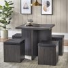 Mainstays 5-Piece Dexter Dining Set with Storage Ottoman