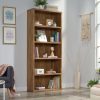 Sauder 5-Shelf Wood Bookcase, Sindoori Mango Finish