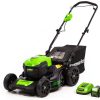 Greenworks 40V 20-inch Brushless Walk-Behind Push Lawn Mower W/40 Ah Battery and Quick Charger, 2516302