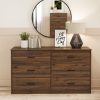 Mainstays Classic 6 Drawer Dresser, Walnut