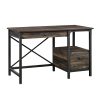 Sauder 423912 Steel River Desk, Carbon Oak Finish