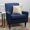 Mainstays Kinley Lounge Arm Chair, Navy Polyester Fabric