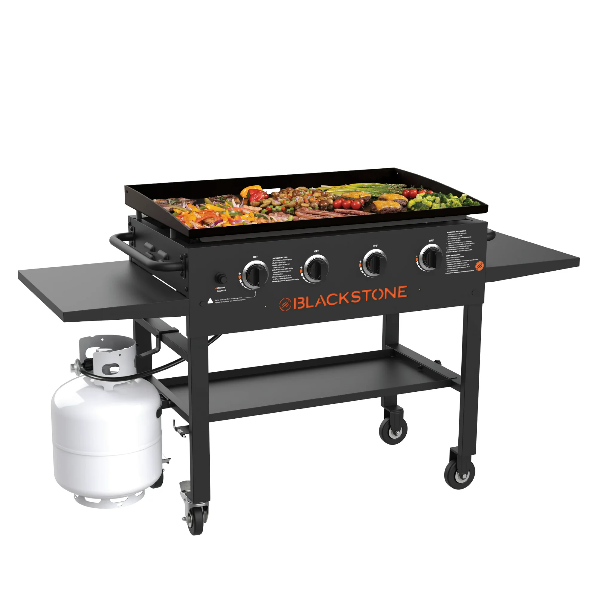 Blackstone 4-Burner 36" Griddle Cooking Station With Side Shelves ...