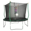 Bounce Pro 10' Trampoline, Flash Light Zone, Classic Safety Enclosure, Green/Black