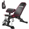 GIKPAL Adjustable Weight Bench - 8 Positions, Flat Incline Decline Folding FID Utility Bench,