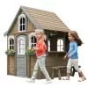 KidKraft Forestview II Wooden Outdoor Playhouse with Ringing Doorbell, Bench and Kitchen