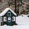 KidKraft Forestview II Wooden Outdoor Playhouse with Ringing Doorbell, Bench and Kitchen