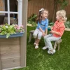 KidKraft Forestview II Wooden Outdoor Playhouse with Ringing Doorbell, Bench and Kitchen
