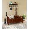 Linon Haskell Storage Bench, Walnut