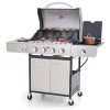 MF Studio Stainless Steel 4 Burner Propane Gas Grill with Side Burner