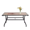 Sophia & William Outdoor Metal Rectangular Dining Table for 6 Chairs