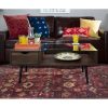 Bellamy Studios Booker Single-Drawer Wood/Glass Coffee Table, Walnut Finishes