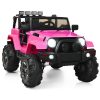 Gymax Electric 12V Kids Ride-on Car Truck Parent Control with 2.4 GHZ Remote Control Pink