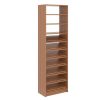 SimplyNeu SNT4-BC 14 in. W D x 25.375 in. W x 84 in. H Amber Shoe Storage Tower Wood Closet System