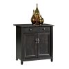 Sauder 408696 Edge Water Utility Cart/Stand, Estate Black Finish