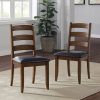 Better Homes & Gardens Granary Modern Farmhouse Ladderback Dining Chairs, Set of 2, Aged Brown Ash