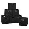 Regency HDCHTOTE12PKBK 12 in. H x 12 in. W x 12 in. D Black Fabric Cube Storage Bin 12-Pack