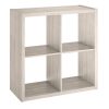 ClosetMaid 4550 30 in. H x 29.84 in. W x 13.50 in. D Bleached Walnut Wood Large 4-Cube Organizer