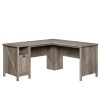 Better Homes & Gardens Modern Farmhouse L-Desk, Rustic Gray Finish