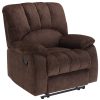 Mainstays Small Space Recliner with Pocketed Comfort Coils, Upholstered, Brown