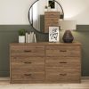 Mainstays Classic 6 Drawer Dresser, Rustic Oak