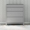 Storkcraft Horizon 3 Drawer Modern Changing Dresser Pebble Gray