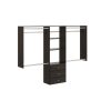 Closet Evolution TR55 Premium 60 in. W - 96 in. W Espresso Wood Closet System