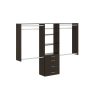 Closet Evolution TR64 Modern Raised Ultimate 60 in. W - 96 in. W Espresso Wood Closet System