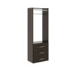 Closet Evolution TR65 25 in. W Espresso Modern Raised Wood Closet System