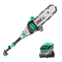 Litheli 20V 10″ Cordless Pole Saw Telescopic for Tree Trimming with 2.0Ah Battery & Charger