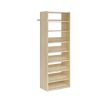 Closet Evolution HG28 25.125 in. W . Essential Shoe Harvest Grain Wood Tower Closet System