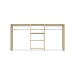 Closet Evolution HG52 Hanging 60 in. W - 96 in. W Harvest Grain Wood Closet System