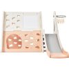 TIRAMISUBEST PPXY300099AAH Light Pink 5-in-1 Toddler Freestanding Climber Playset